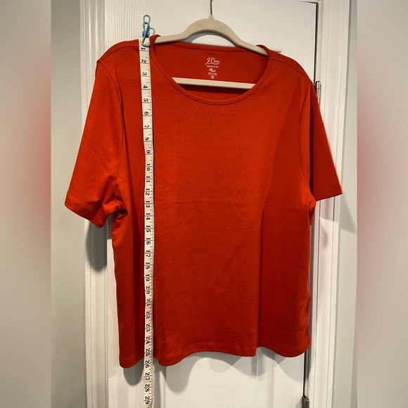 NWOT J. Crew Size 3X Perfect Fit Tee Shirt Short Sleeve Cotton Crew Orange - Picture 6 of 11